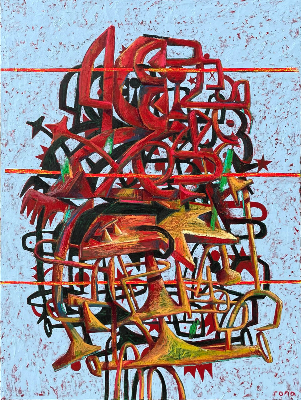 Exquisite Corpse, 30x40" (Framed)