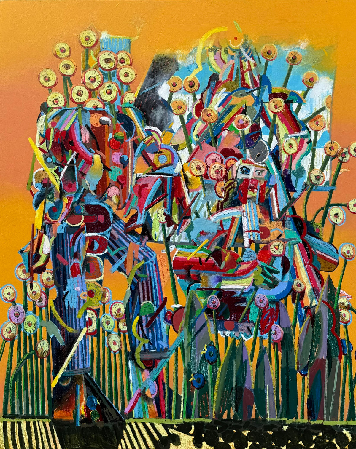 Sunflower Jam, 48x60"