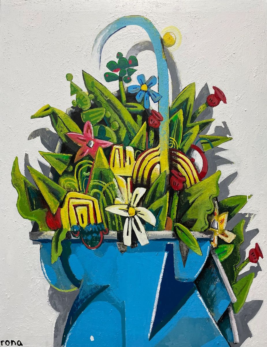 Blue Handbasket, 33x42”