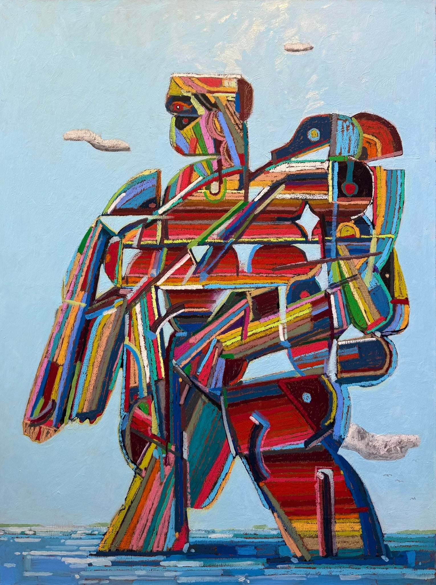 Wading, 30x40" (Framed)